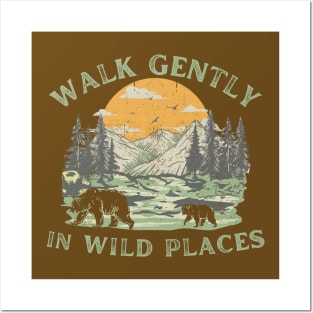 Lispe Walk Gently in Wild Places Outdoors Forest Posters and Art
